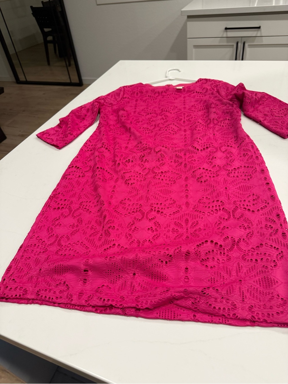 Chico's Fuchsia Long Sleeve Sheath Dress